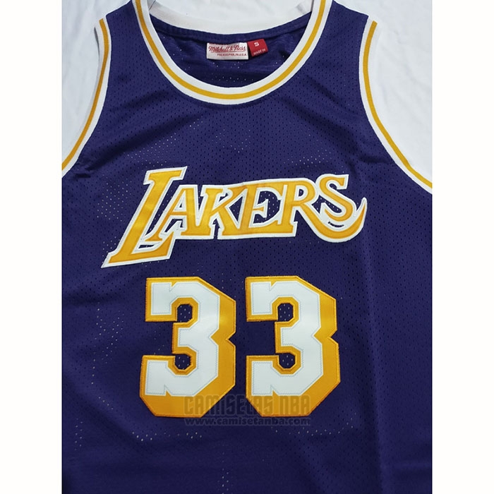 Camiseta Los Angeles Lakers Kareem Abdul-Jabbar #33 Mitchell & Ness 1983-84 Violeta